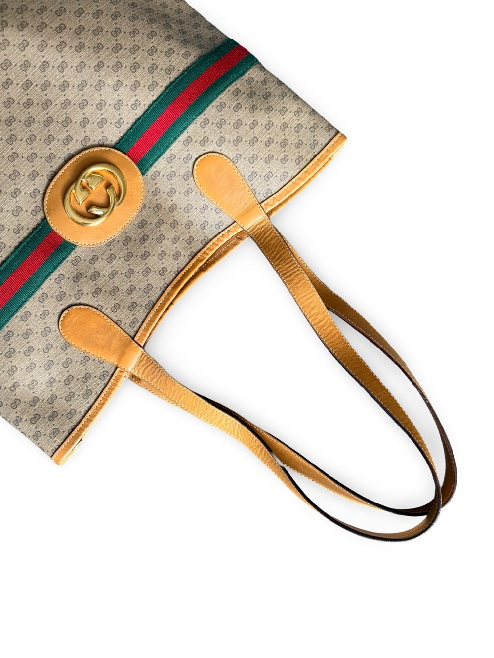 Vintage Gucci Micro GG Supreme Sherry Line Tote Bag w/ COA & Dust Bag - Picture 7 of 13